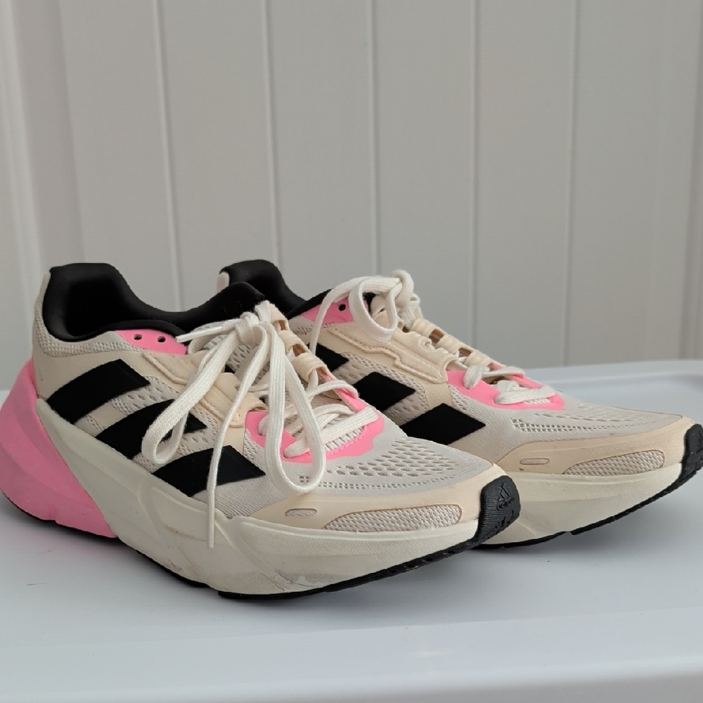 adidas Women's Beige, Pink & Black Running Sneakers